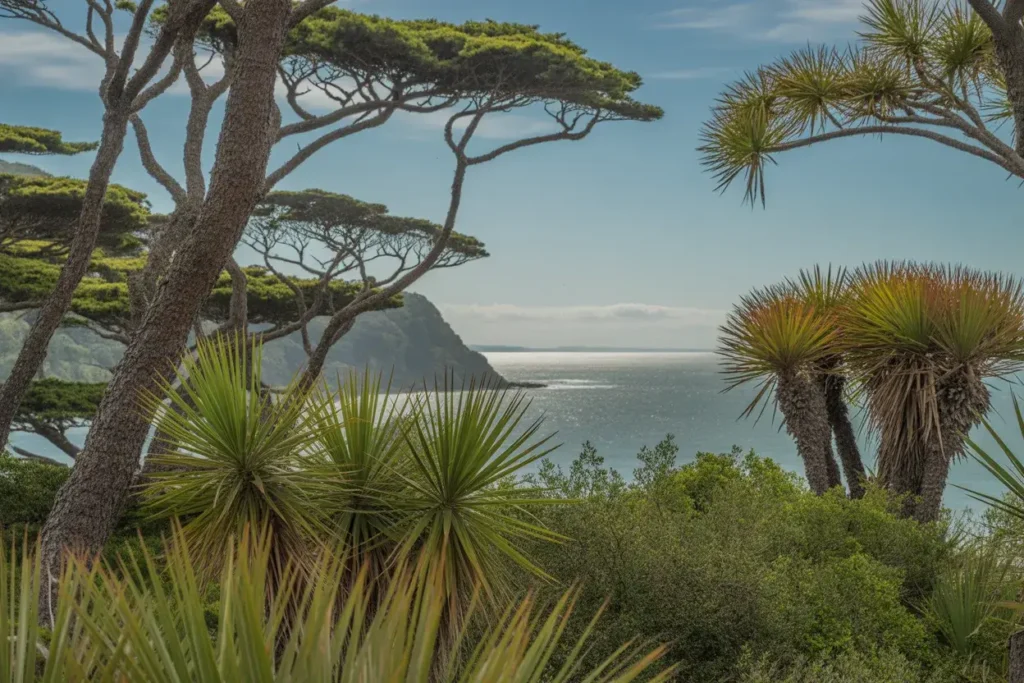 Seasonal calendar showing optimal spring pruning windows for different native and exotic tree species in Paraparaumu